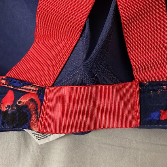 Calvin Klein Floral Retro Logo Racerback Bralette - Picture 4 of 7